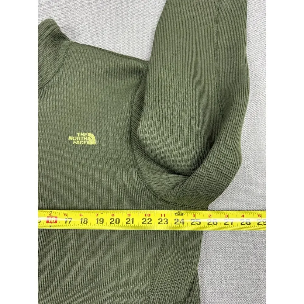 The North Face Waffle Fleece Full Zip Jacket Green Men’s XXL Textured Outdoor